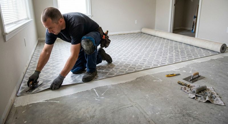 Sheet Vinyl Installation in Rockwall, TX